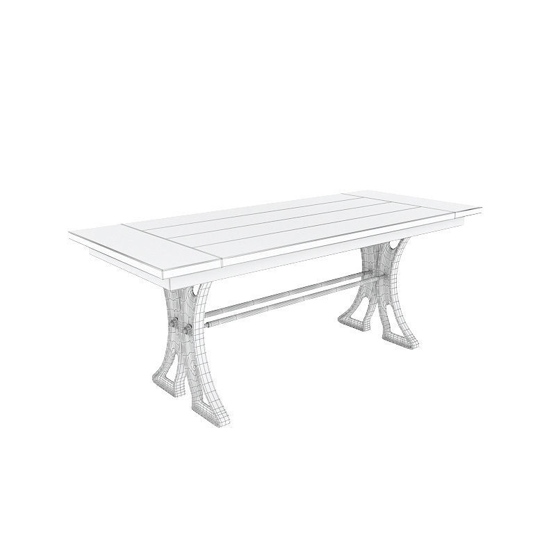 Writing desk Martin furniture 3D model_2