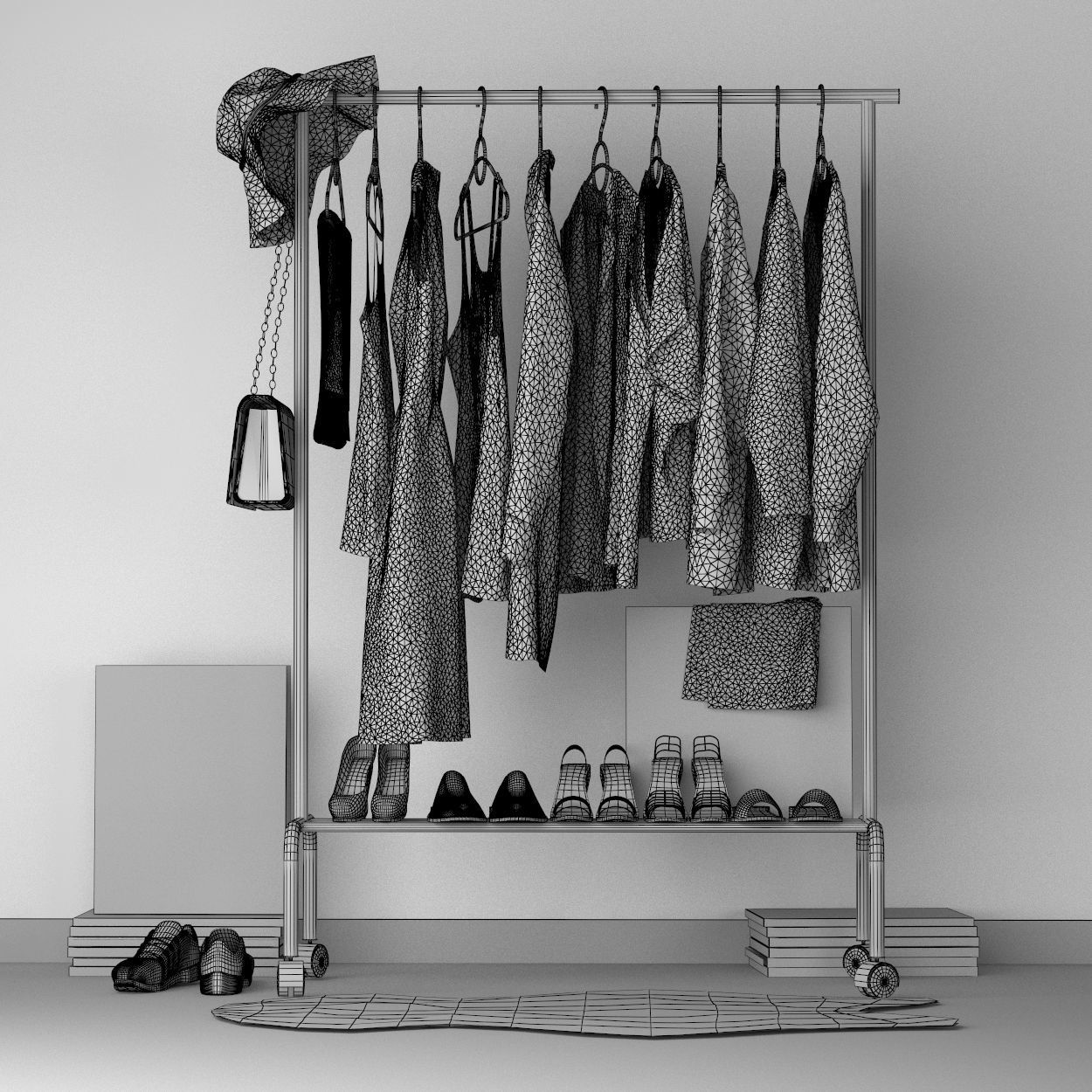 Set of clothes 1 3D model_4