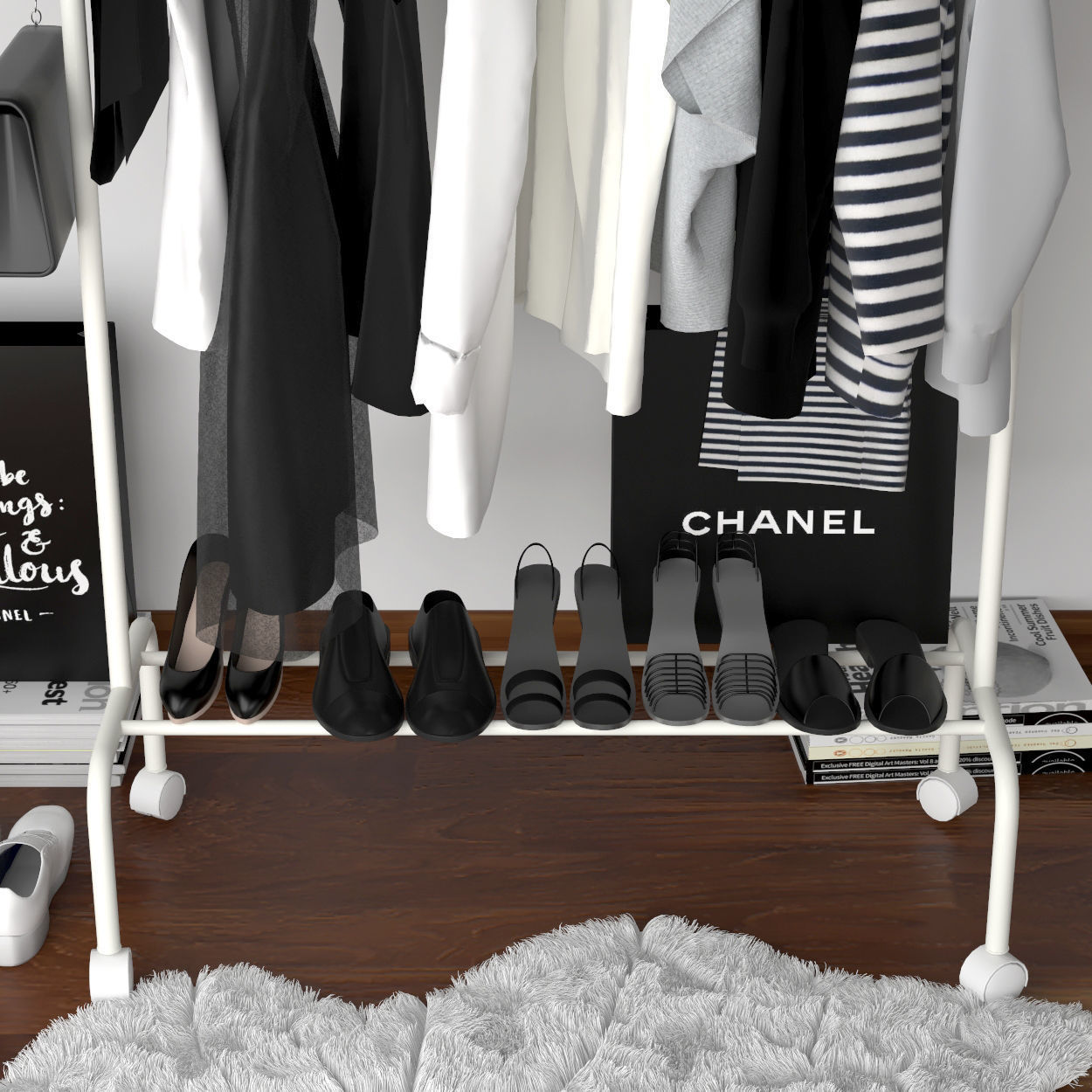 Set of clothes 1 3D model_1