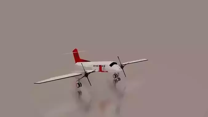VH-ZZP  Bombardier  low poly Low-poly 3D model