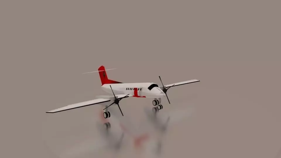 VH-ZZP  Bombardier  low poly Low-poly 3D model_0