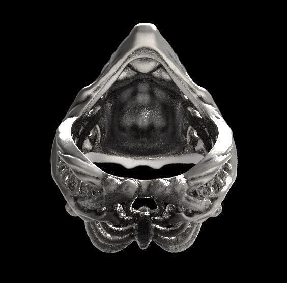 Scream ring 3D print model_5