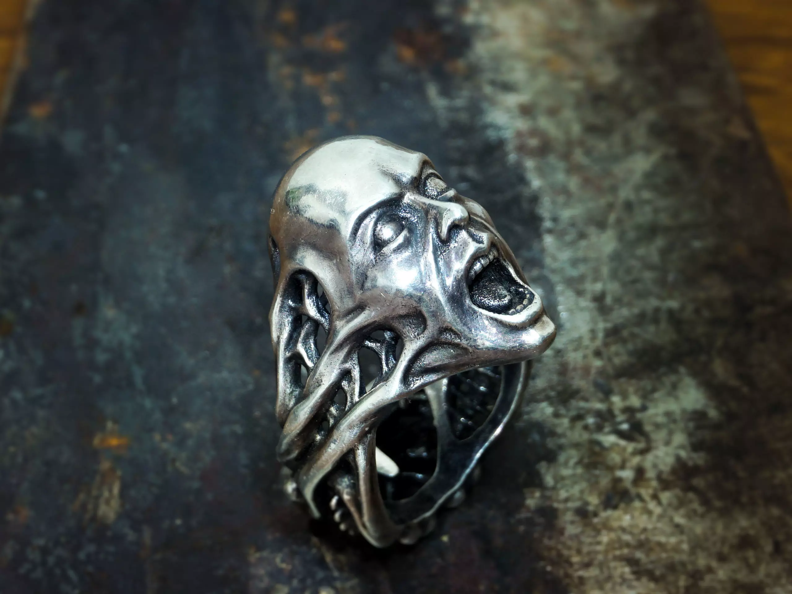Scream ring 3D print model_0