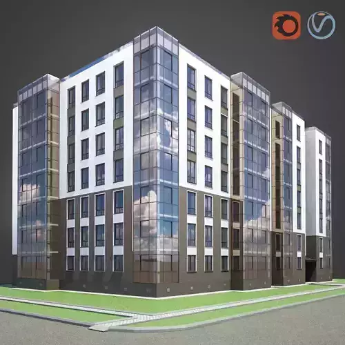 Apartment brick building