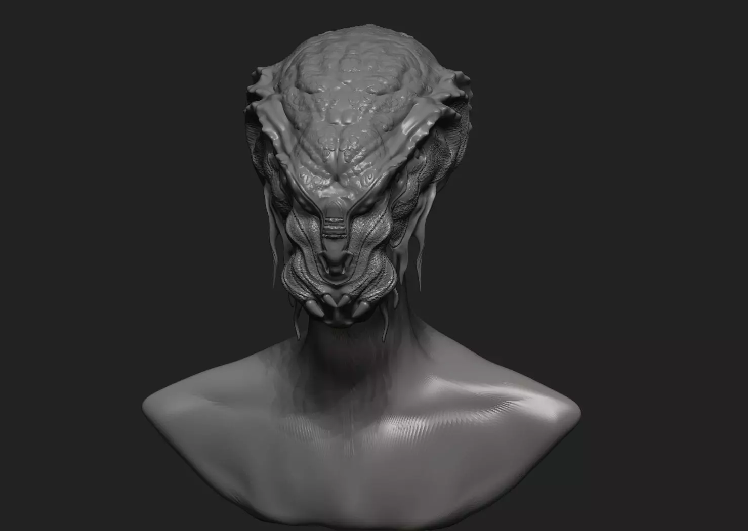 Alien Head 3 3D print model_0