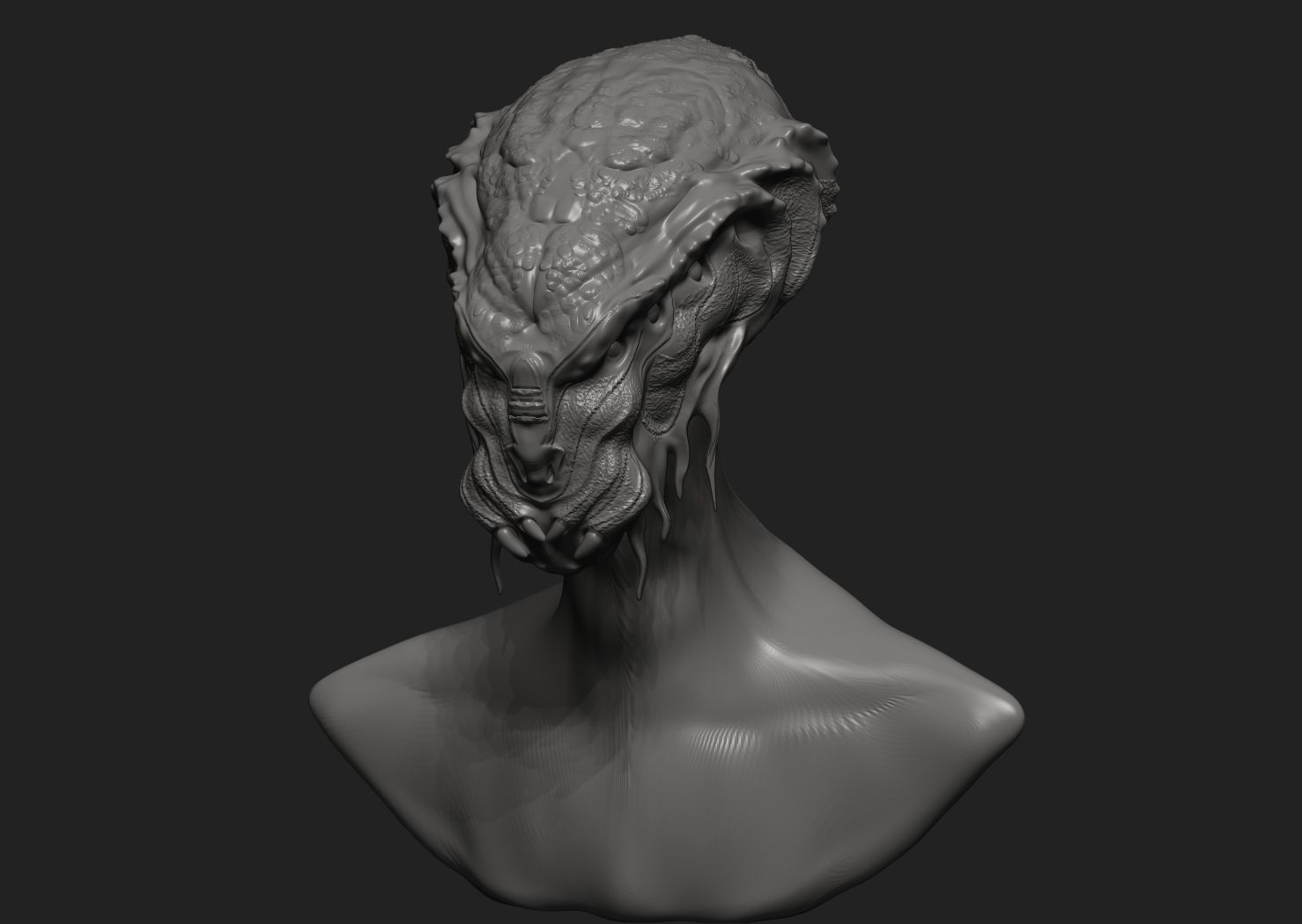 Alien Head 3 3D print model_1