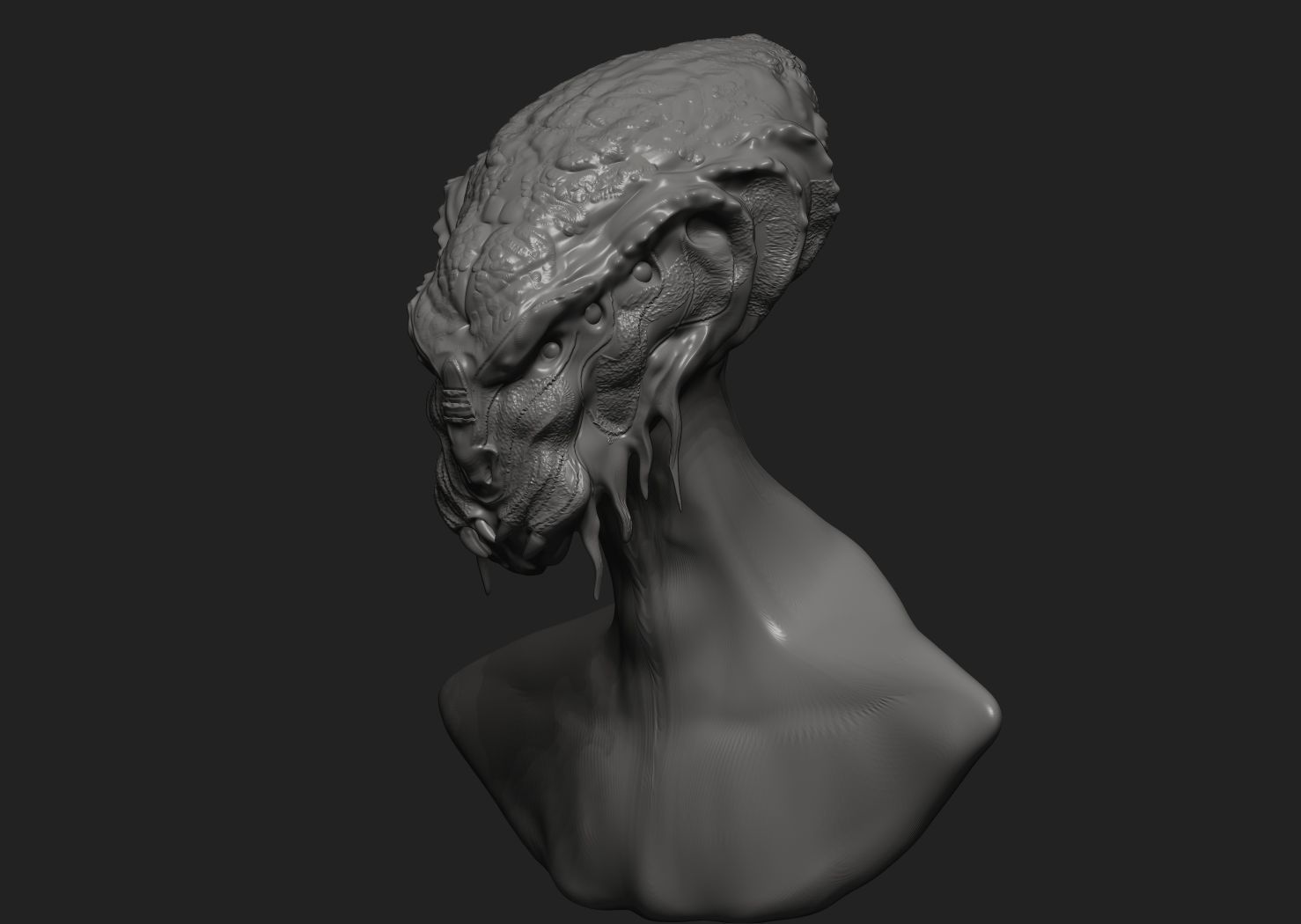 Alien Head 3 3D print model_2