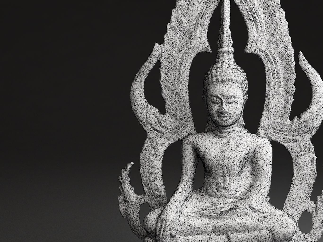 Ancient Buddhas - Phra Buddha Chinnarat 3D print model_13