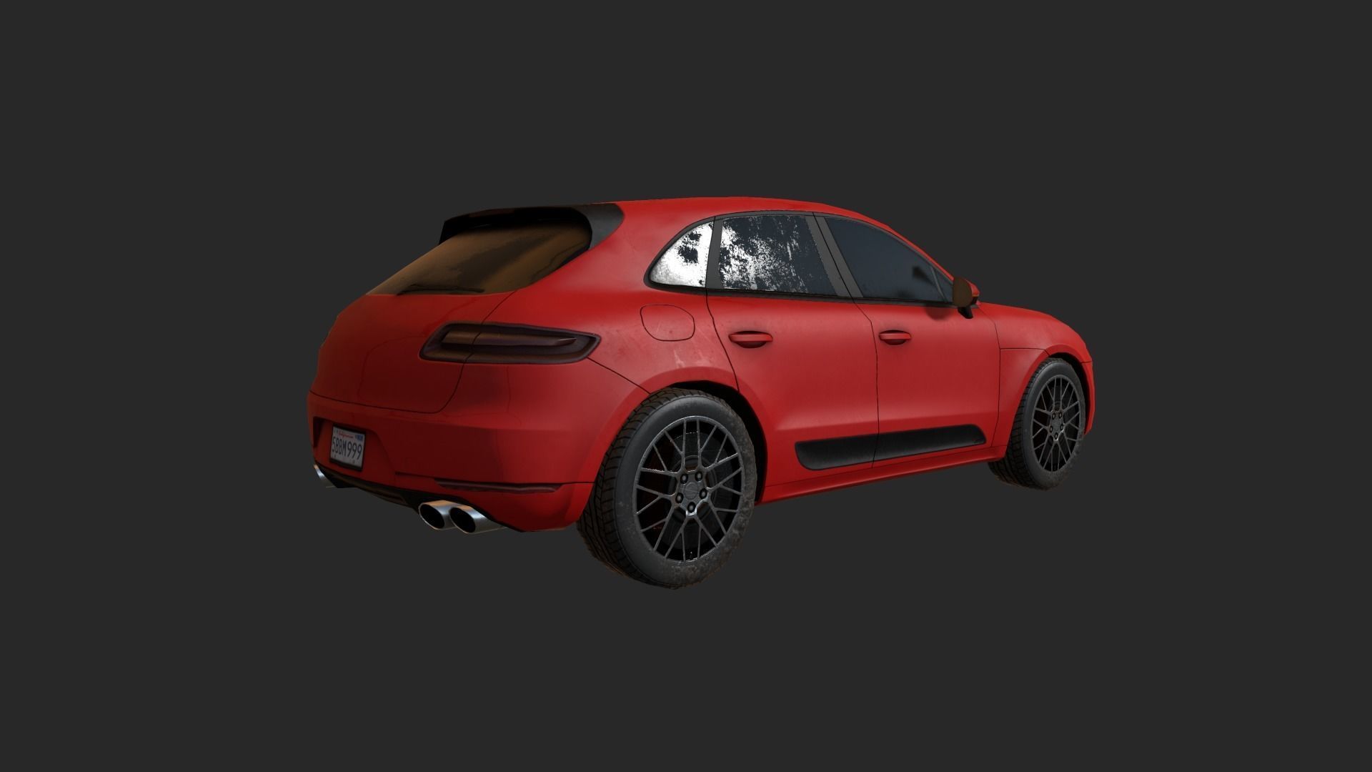 Low Poly Car 5 porsche macan Low-poly 3D model_1