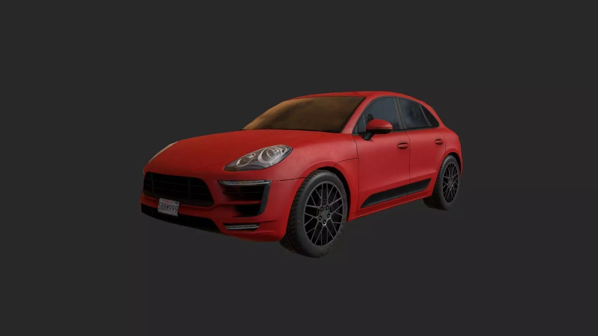 Low Poly Car 5 porsche macan Low-poly 3D model_0