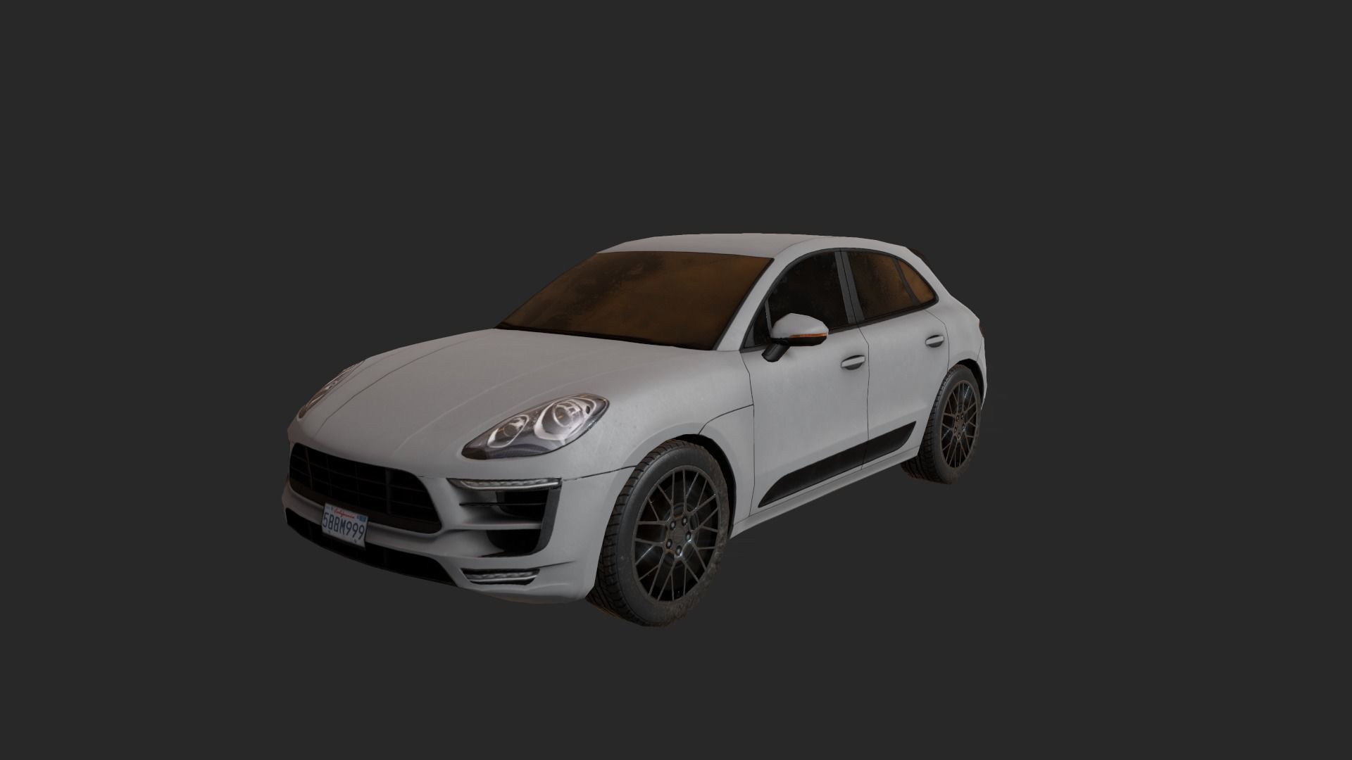 Low Poly Car 5 porsche macan Low-poly 3D model_2