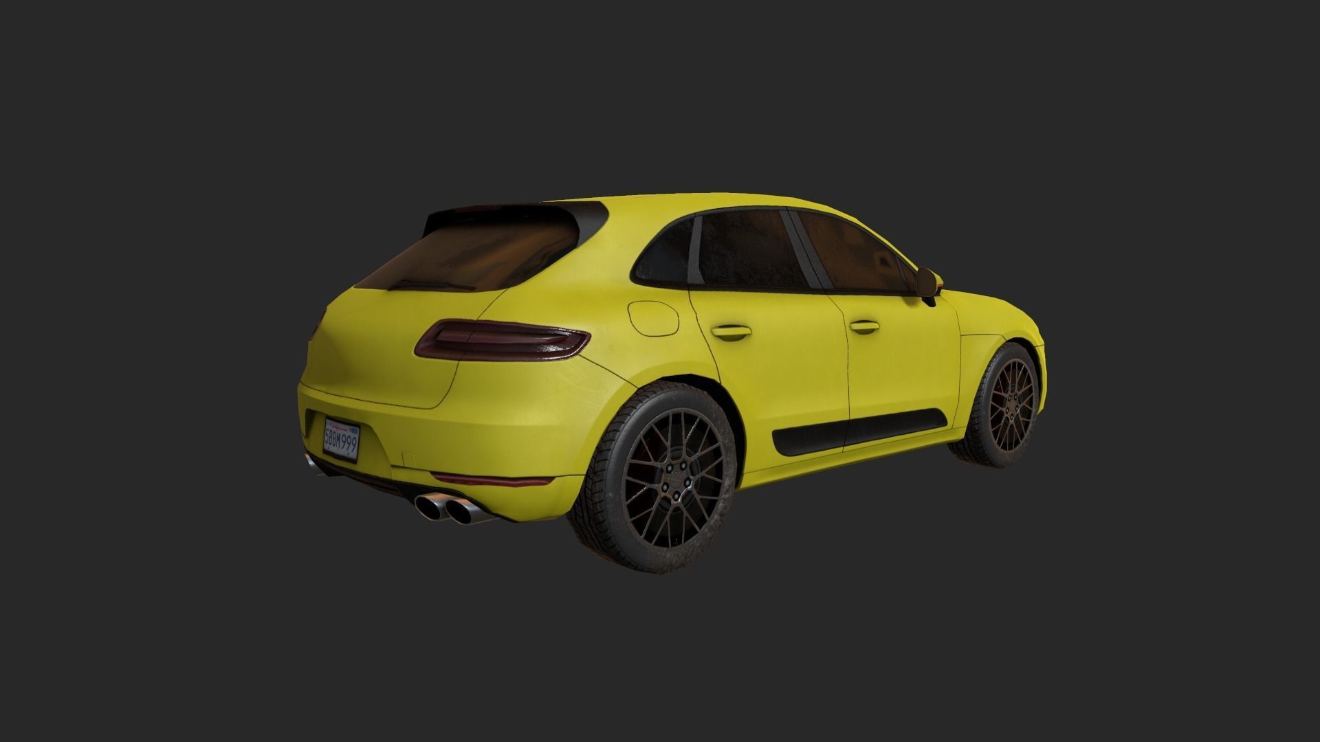 Low Poly Car 5 porsche macan Low-poly 3D model_7