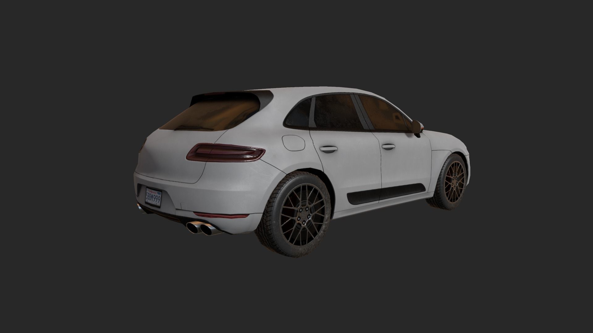 Low Poly Car 5 porsche macan Low-poly 3D model_3