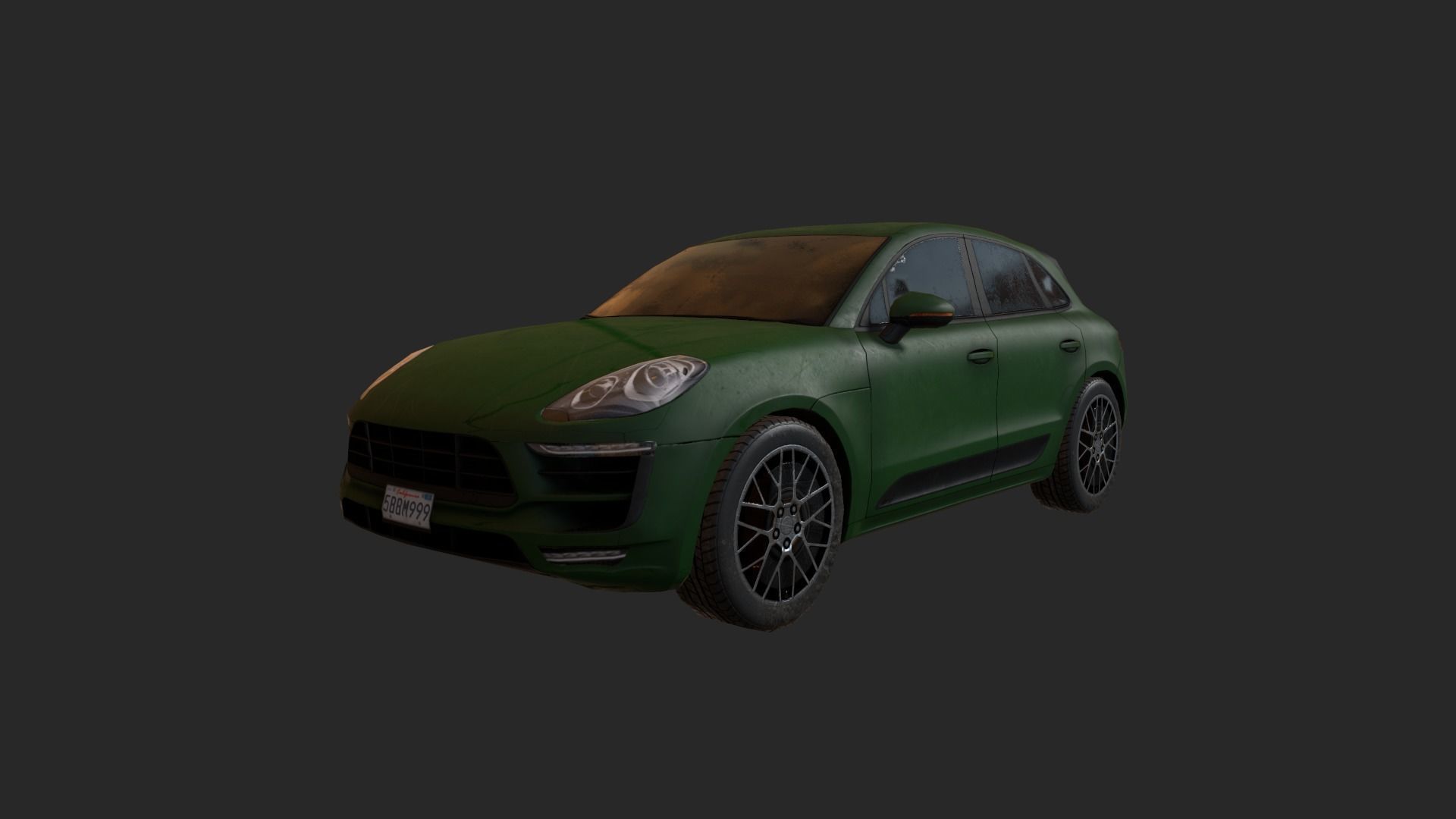 Low Poly Car 5 porsche macan Low-poly 3D model_5
