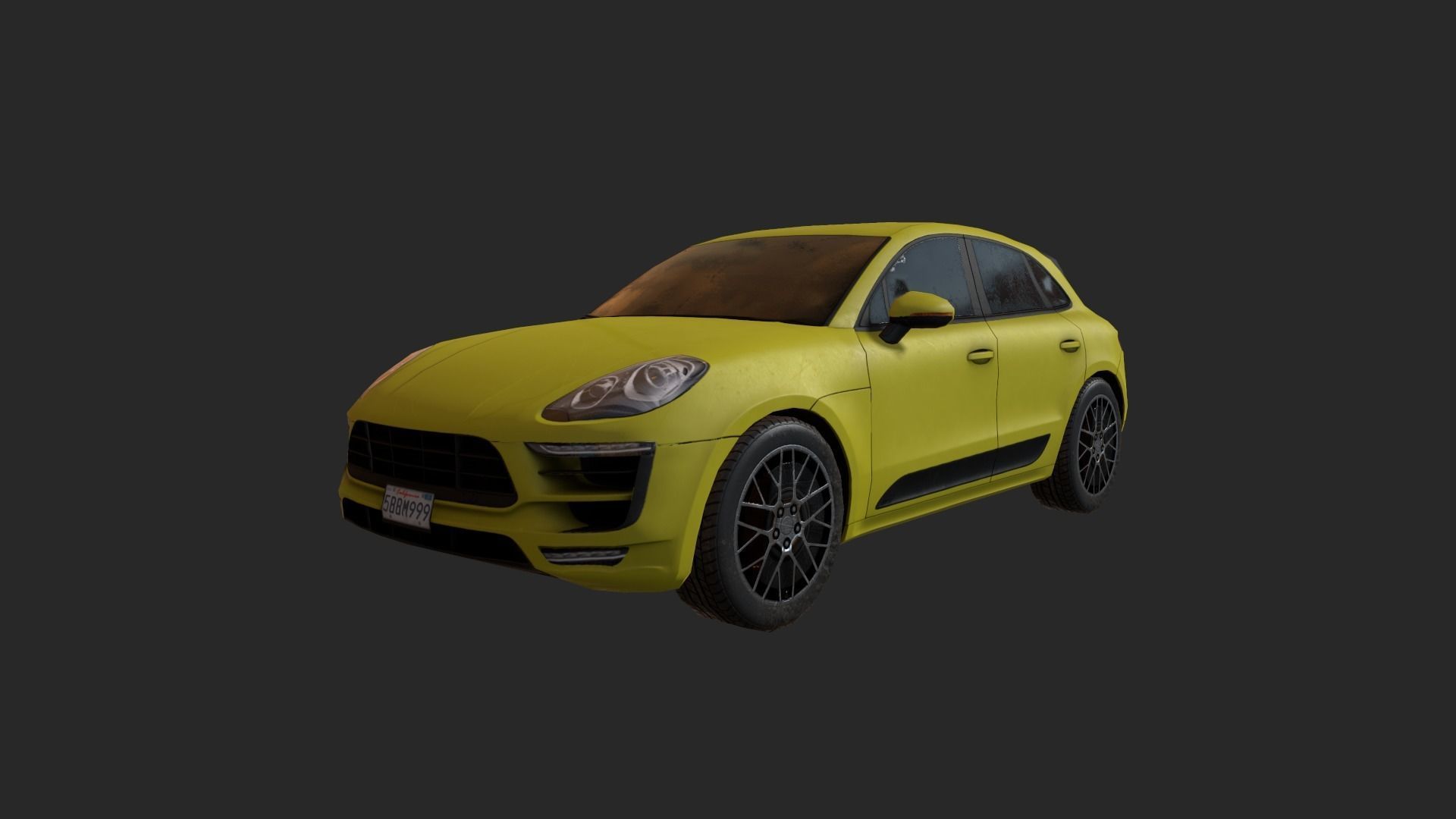 Low Poly Car 5 porsche macan Low-poly 3D model_6