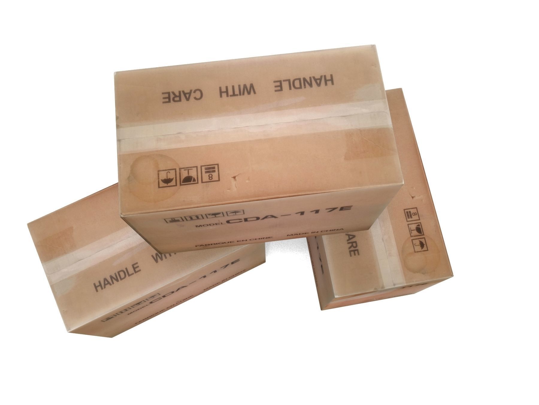 Cardboard Box Low-poly 3D model_5