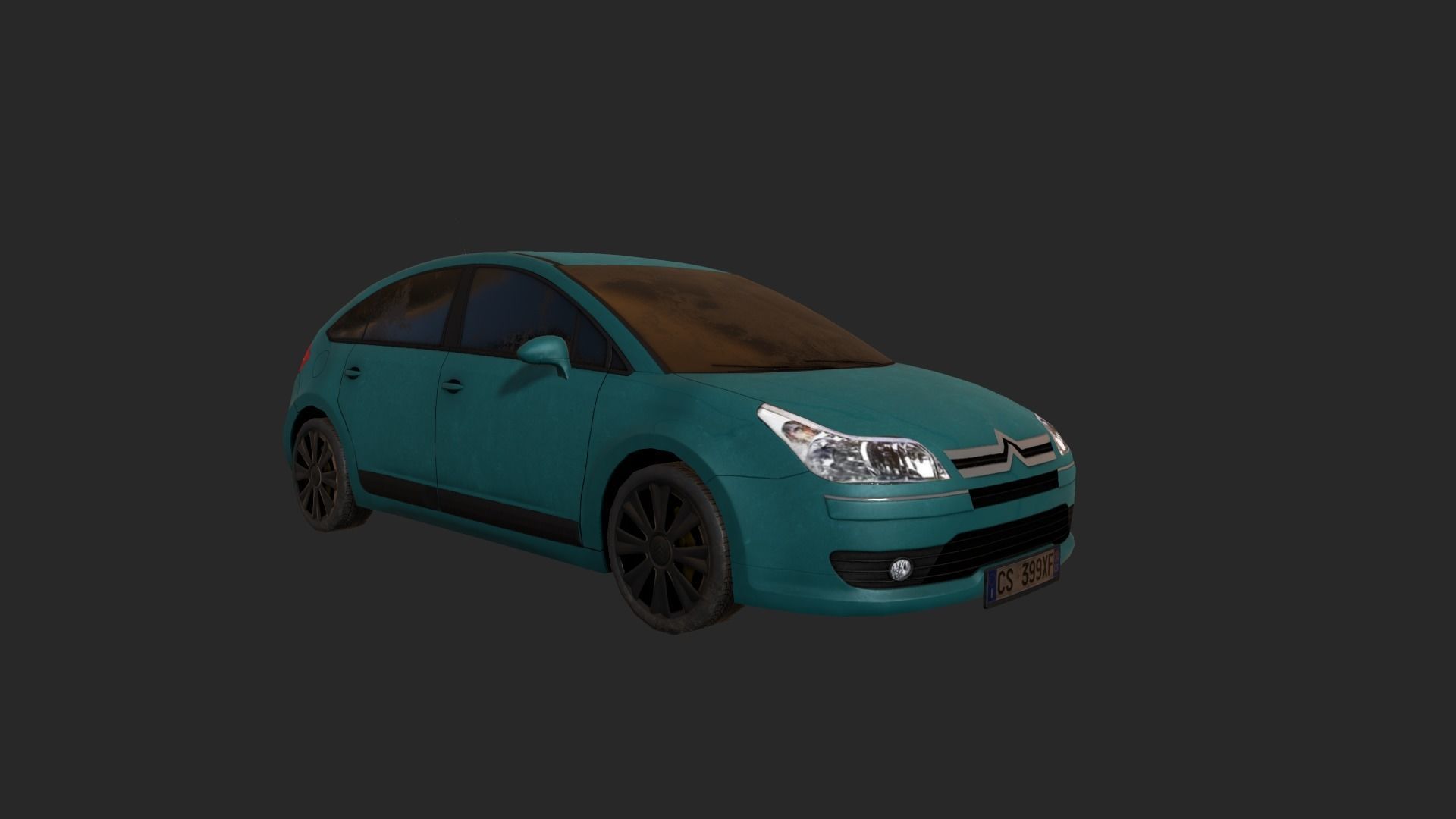 Low Poly Car 8 citroen Low-poly 3D model_2