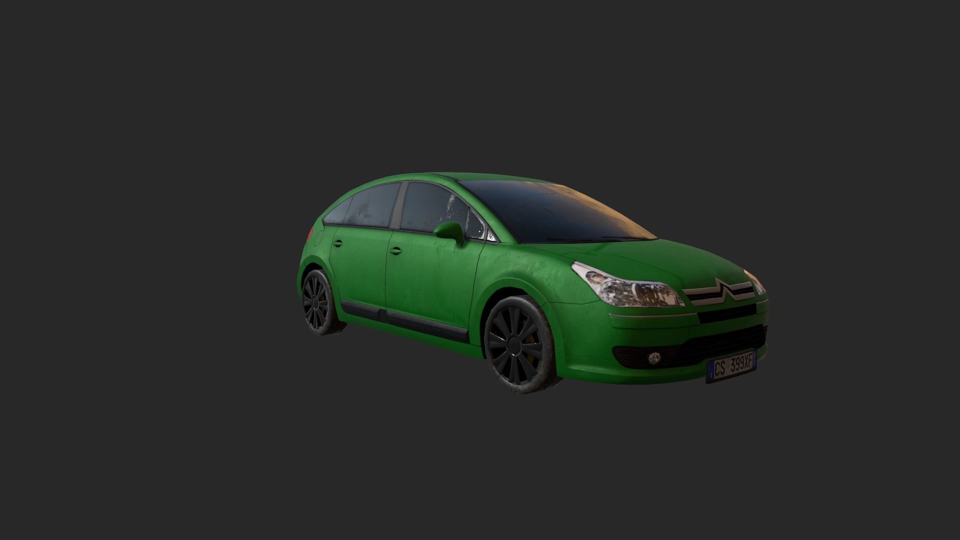 Low Poly Car 8 citroen Low-poly 3D model_12