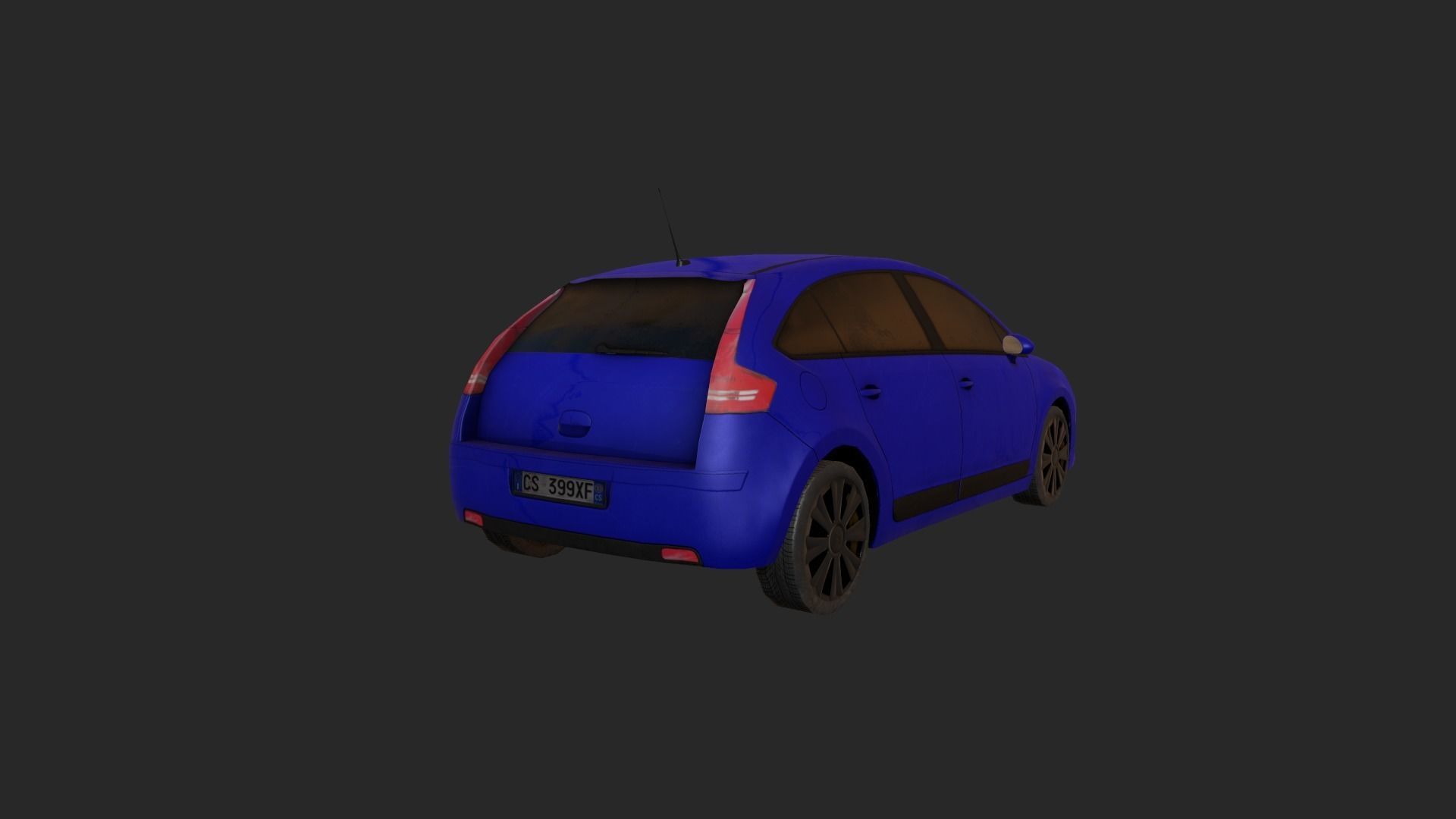 Low Poly Car 8 citroen Low-poly 3D model_6