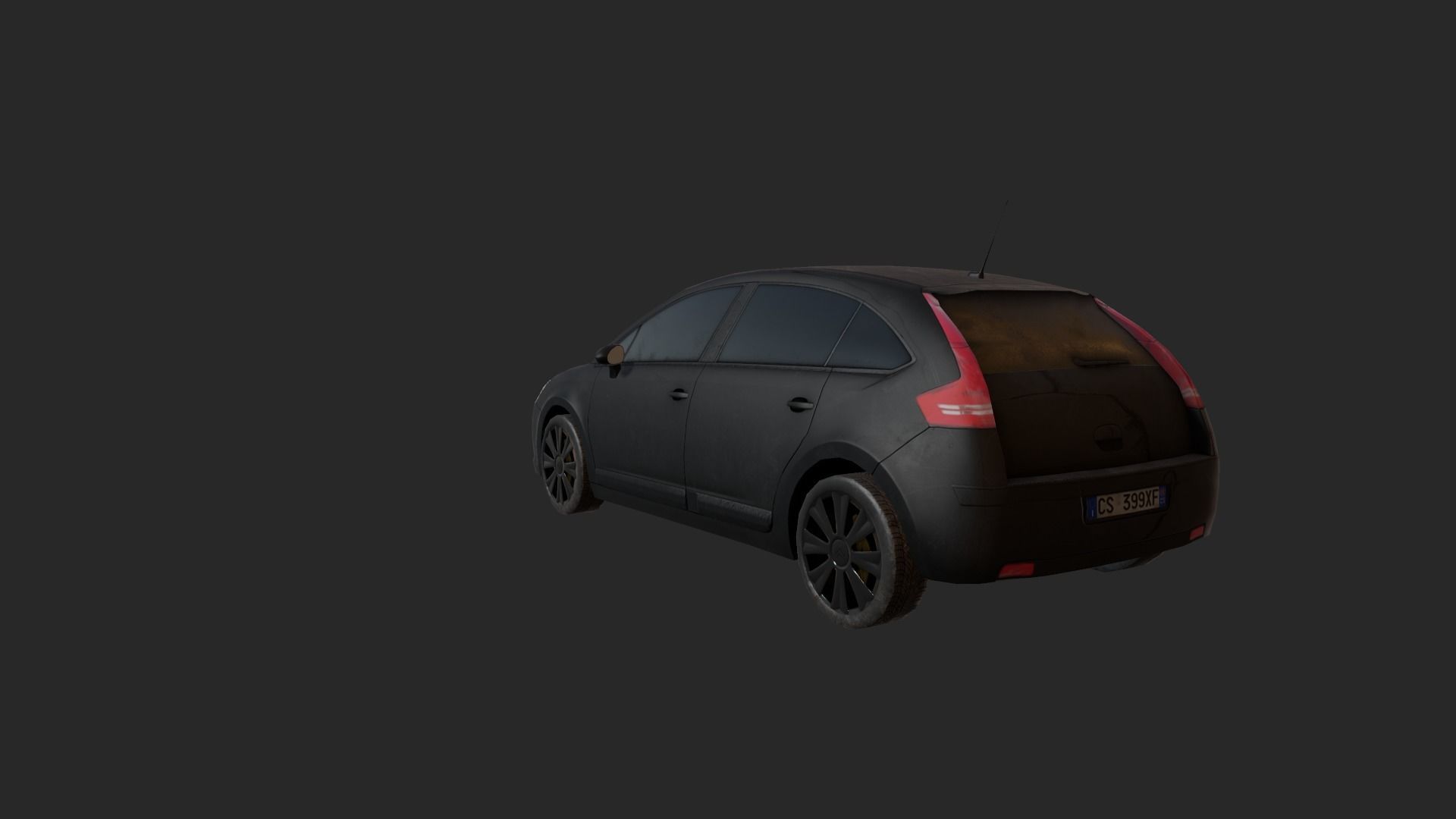 Low Poly Car 8 citroen Low-poly 3D model_10