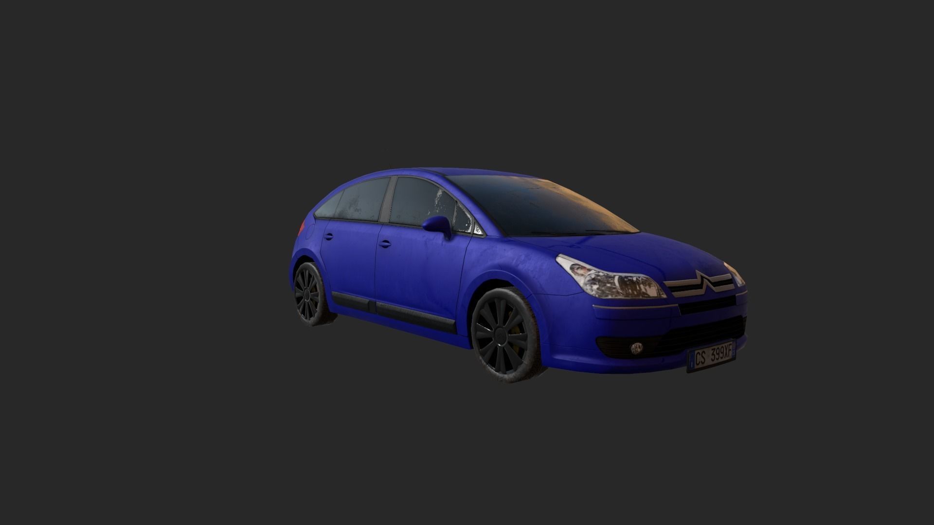 Low Poly Car 8 citroen Low-poly 3D model_7