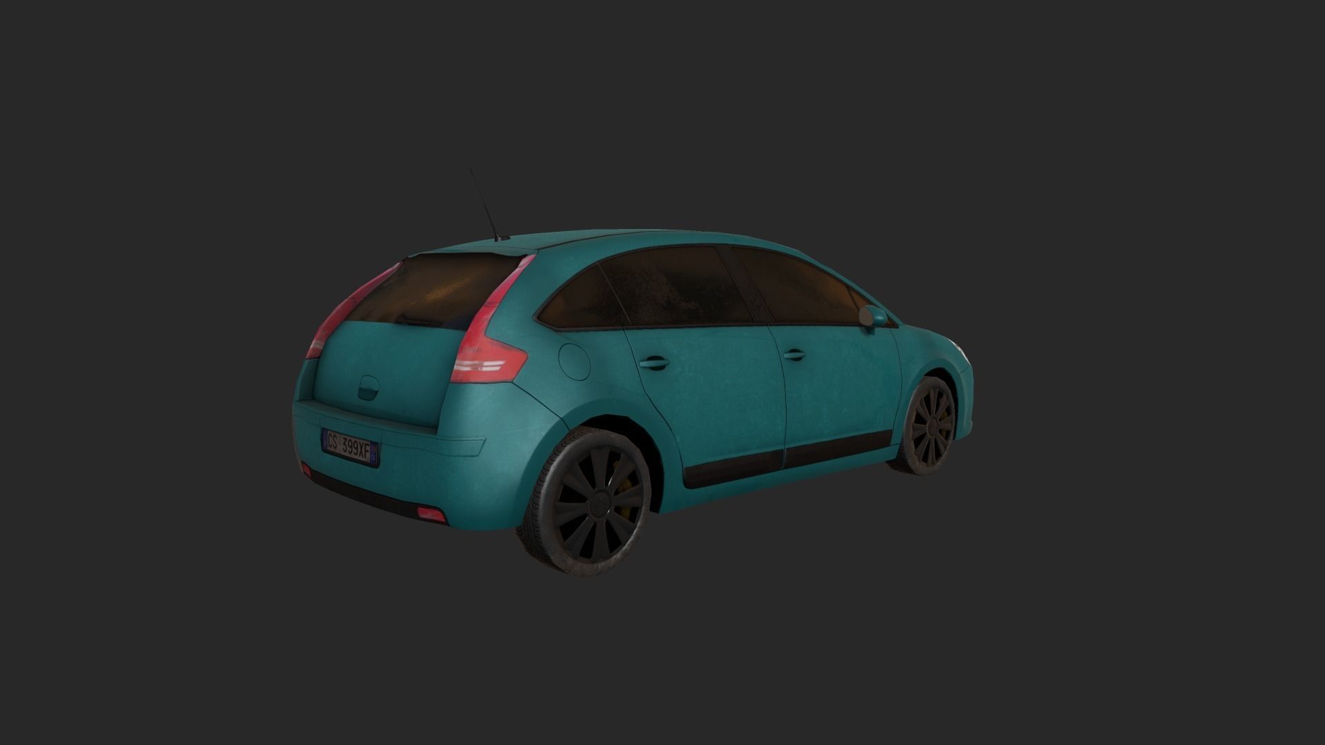 Low Poly Car 8 citroen Low-poly 3D model_3