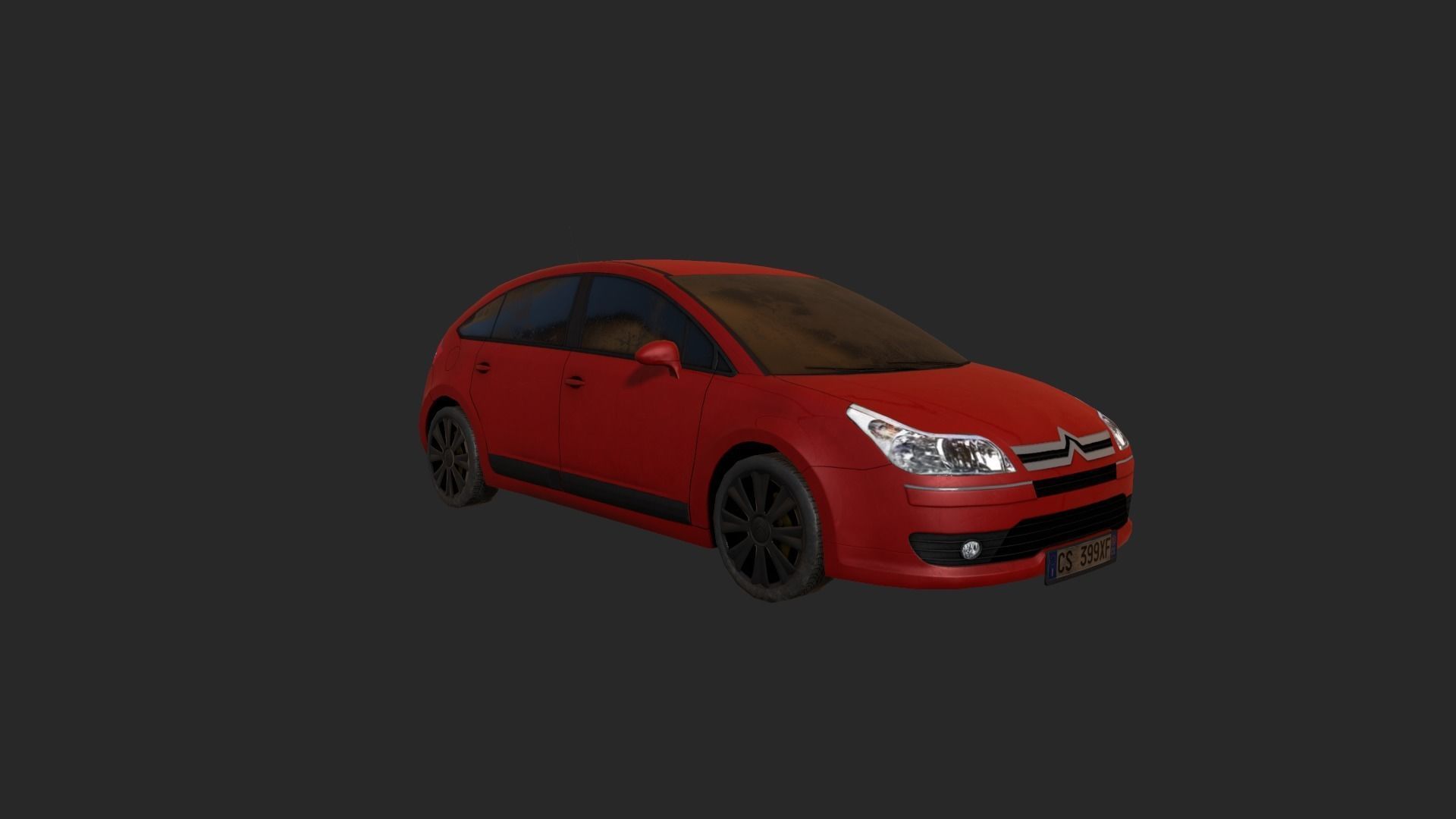 Low Poly Car 8 citroen Low-poly 3D model_5