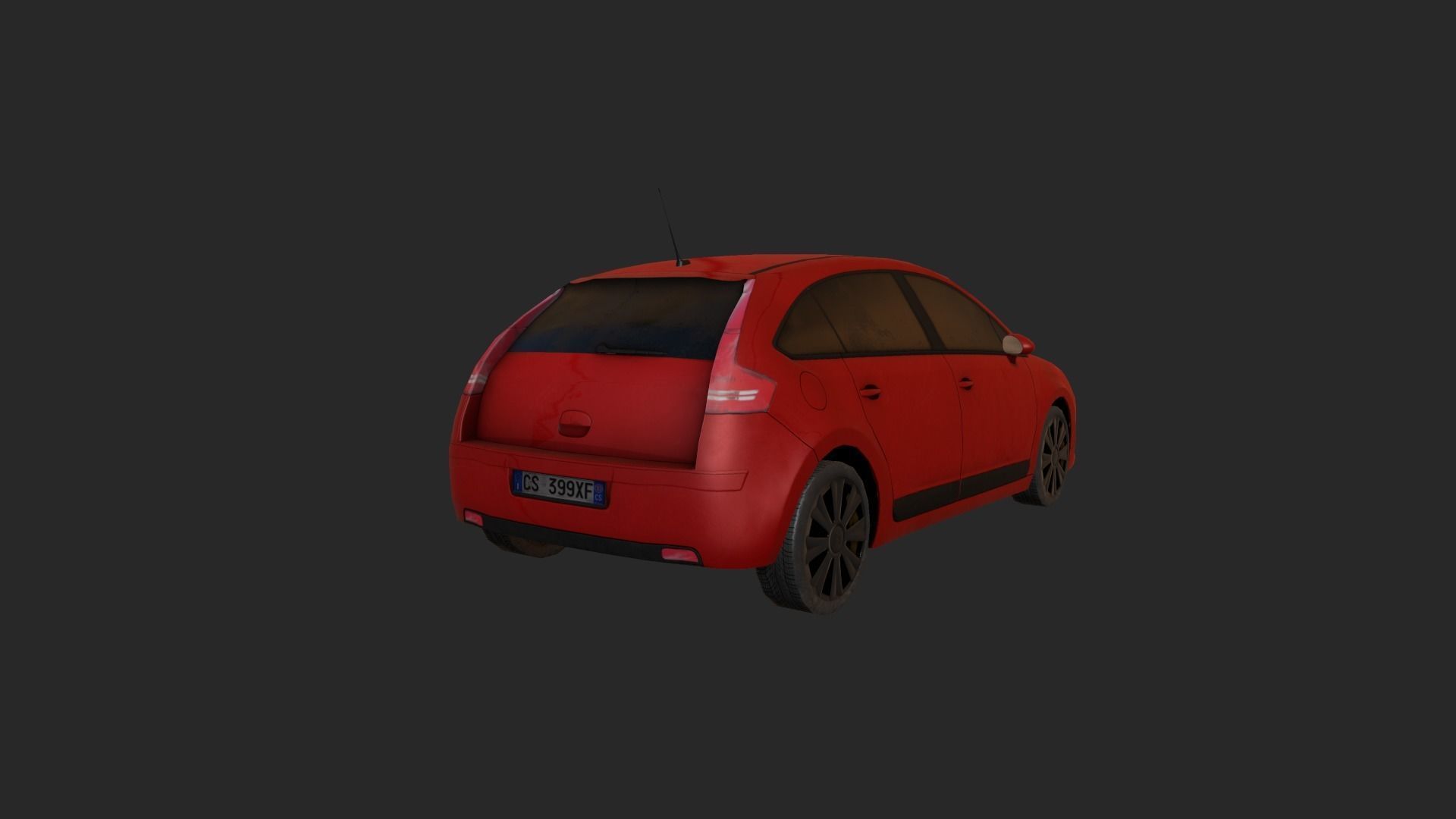 Low Poly Car 8 citroen Low-poly 3D model_4
