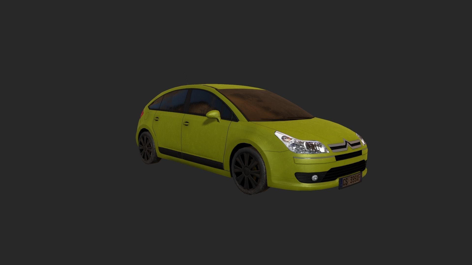 Low Poly Car 8 citroen Low-poly 3D model_8