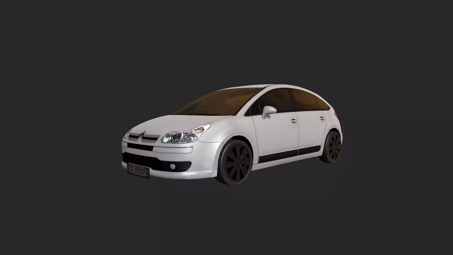 Low Poly Car 8 citroen Low-poly 3D model_0