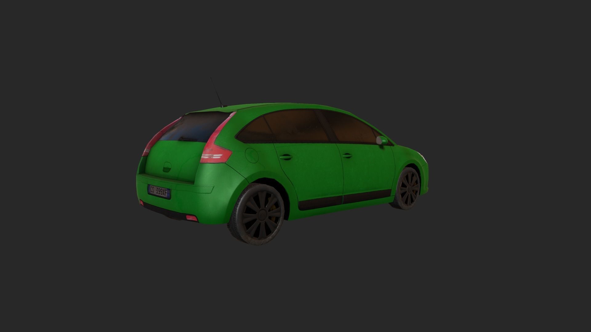 Low Poly Car 8 citroen Low-poly 3D model_13