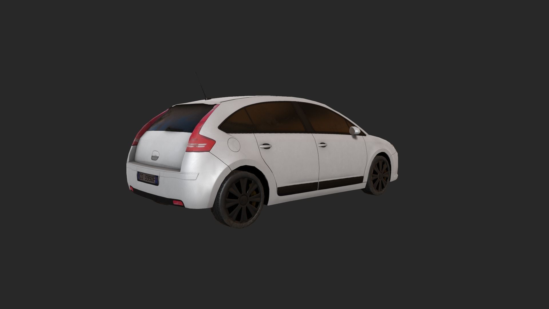 Low Poly Car 8 citroen Low-poly 3D model_1