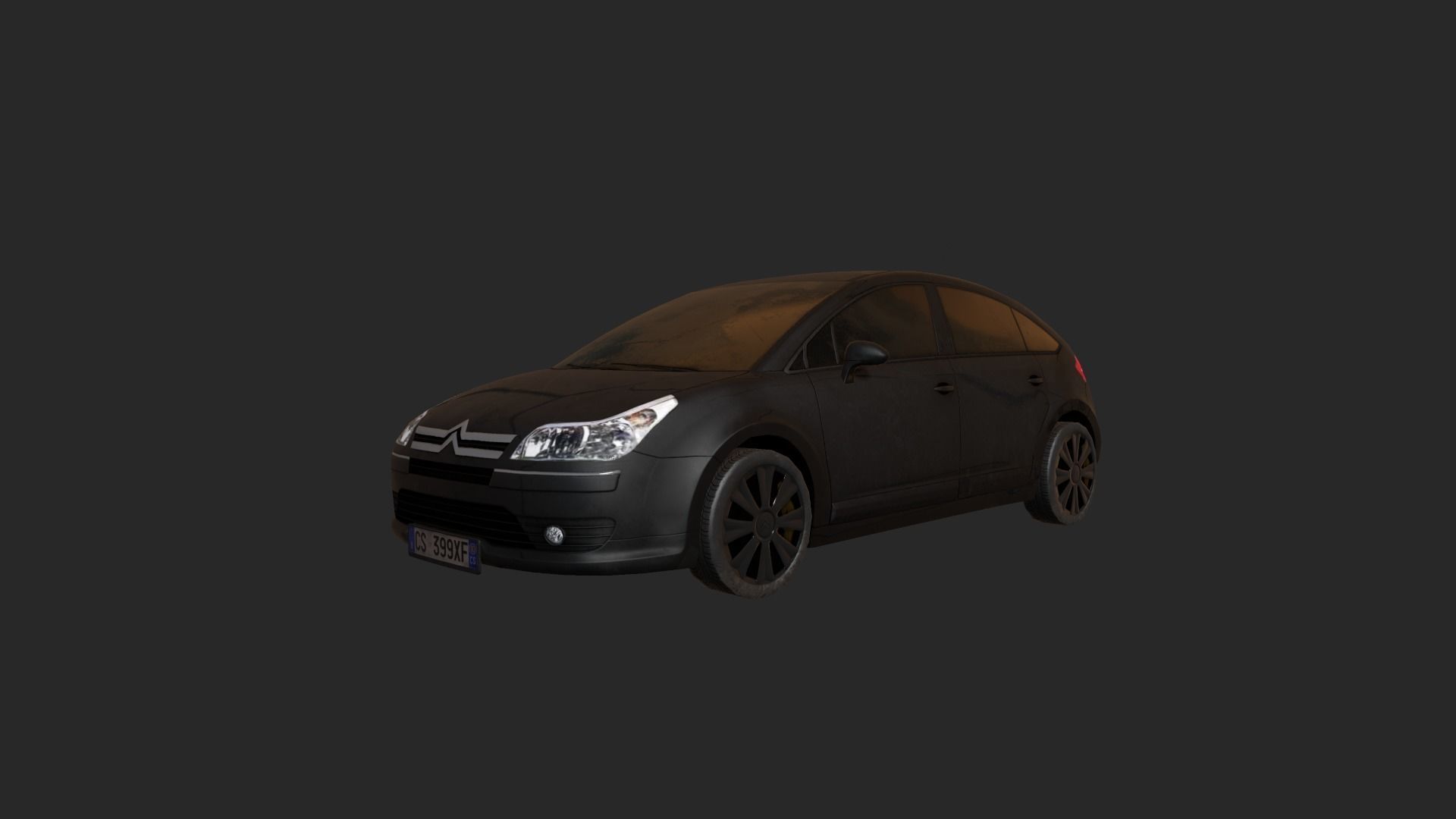Low Poly Car 8 citroen Low-poly 3D model_11