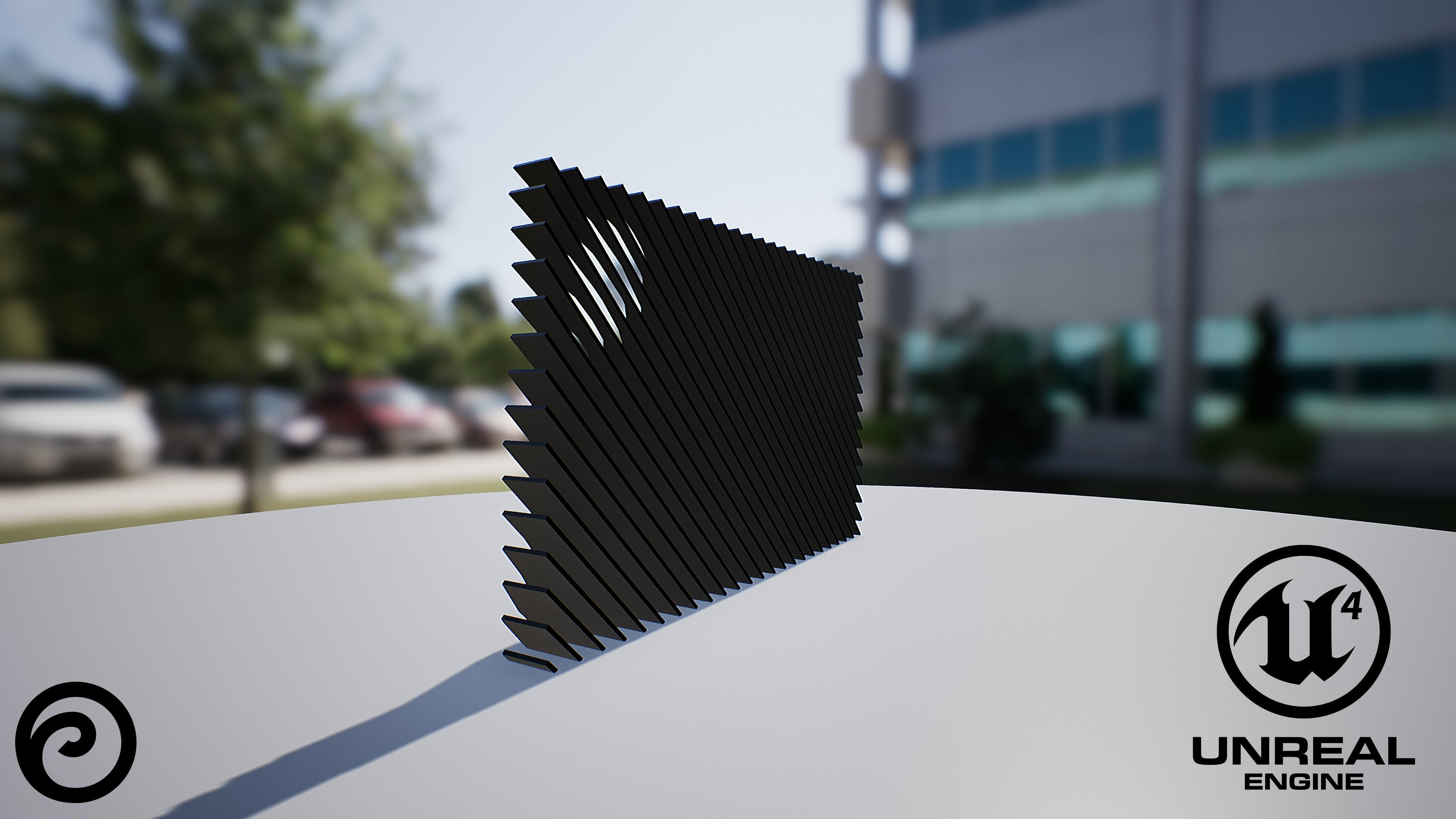 Waving Wall Panel C Low-poly 3D model_4