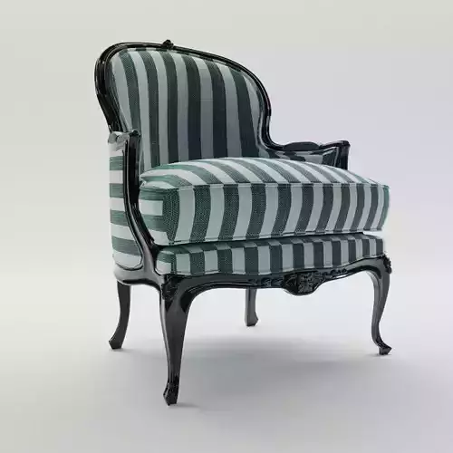 Baroque armchair - around 1900 3D model