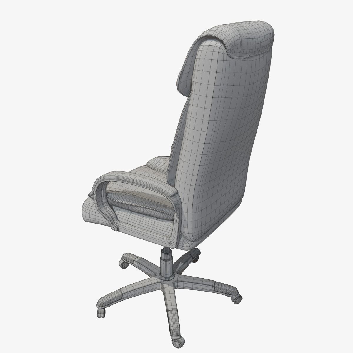 Office Chair Low-poly 3D model_11