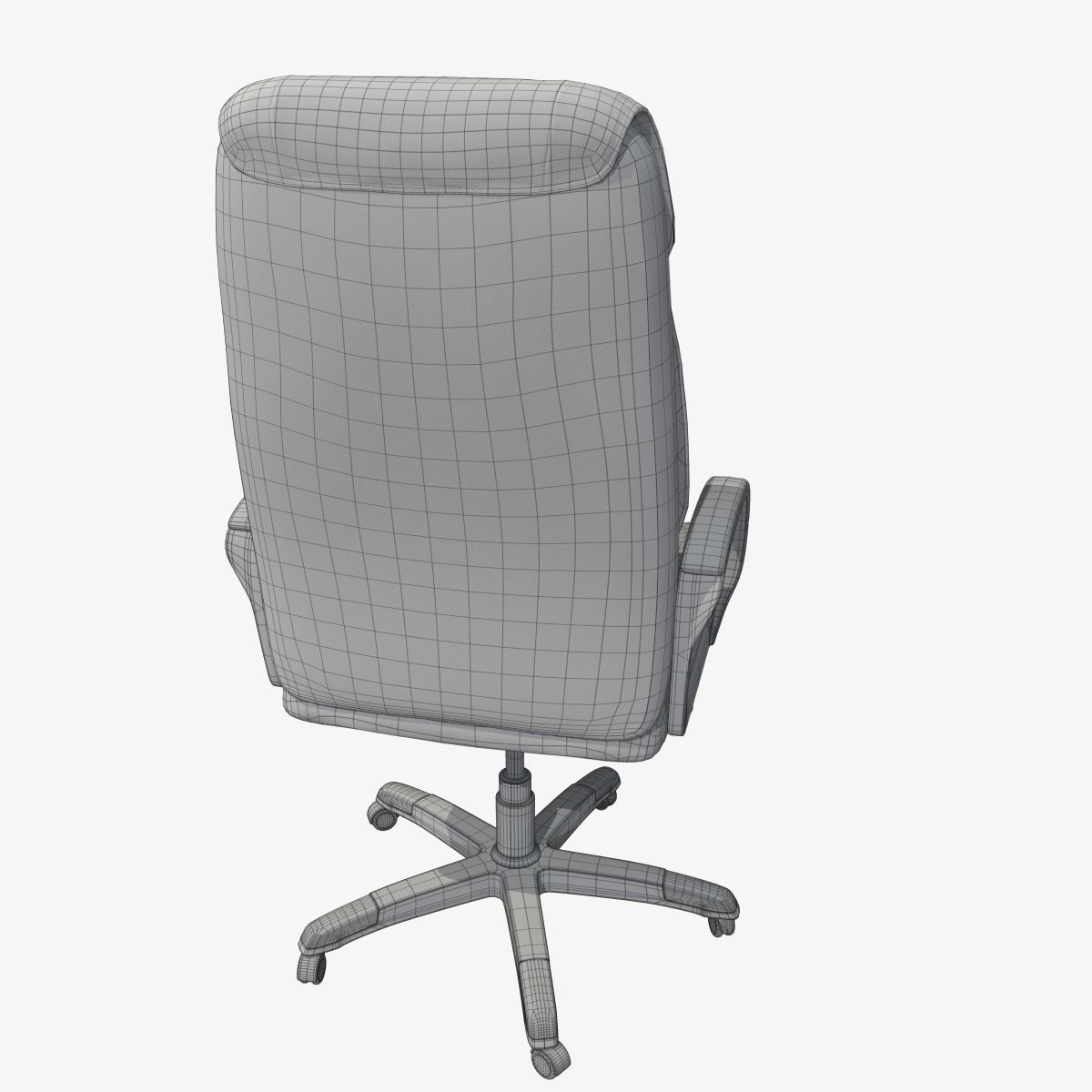 Office Chair Low-poly 3D model_12