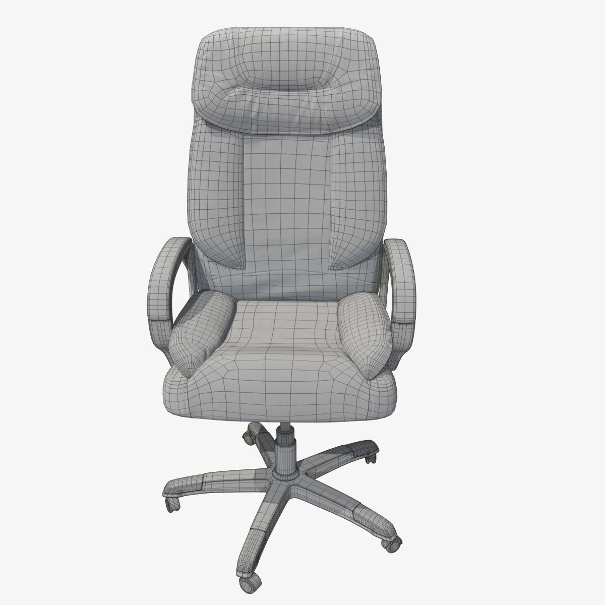 Office Chair Low-poly 3D model_9