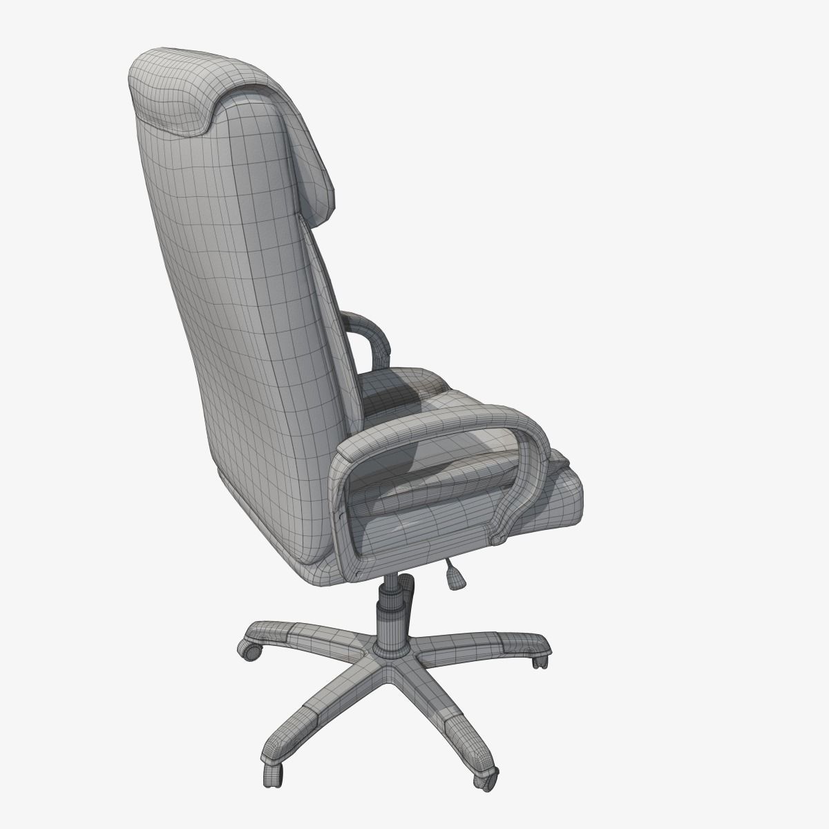 Office Chair Low-poly 3D model_14