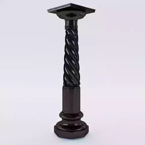 Serpentine column - Italy - 19th century 3D model