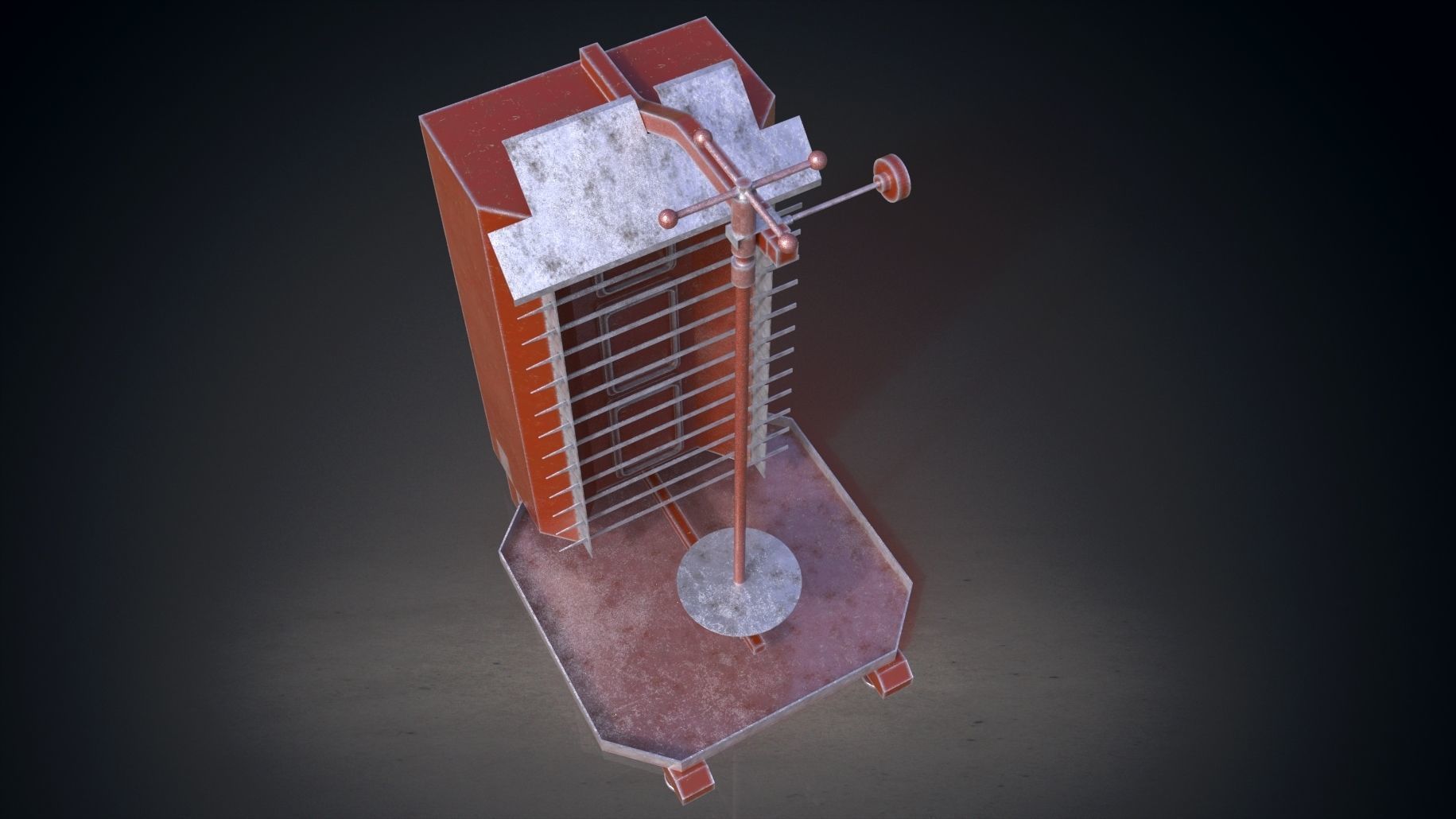 Grill and meat 3D model_4