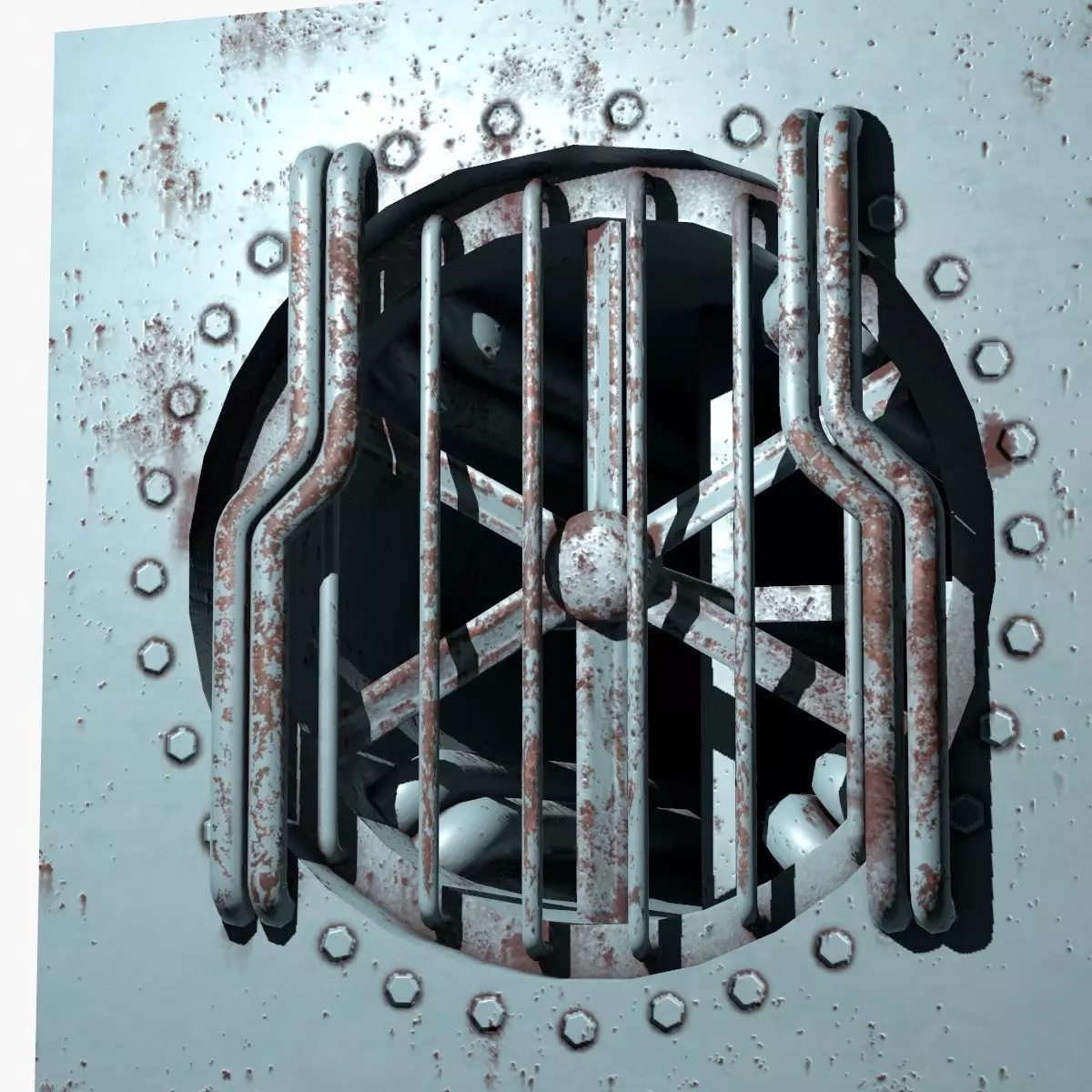 Fan Shaft PBR model Low-poly 3D model