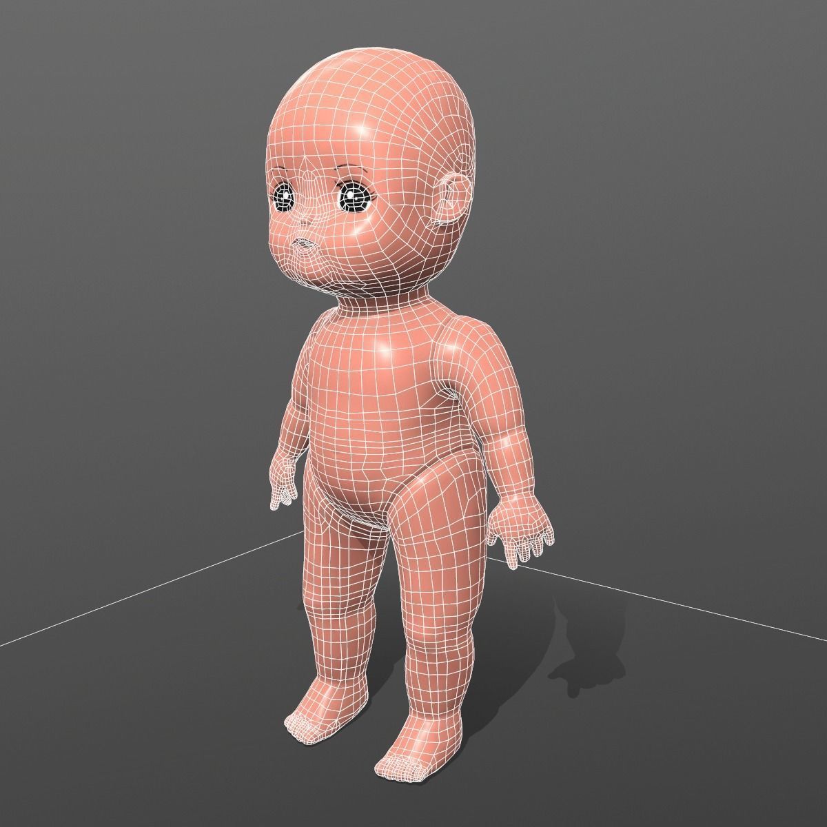 Merocyan Baby Doll model Low-poly 3D model_14