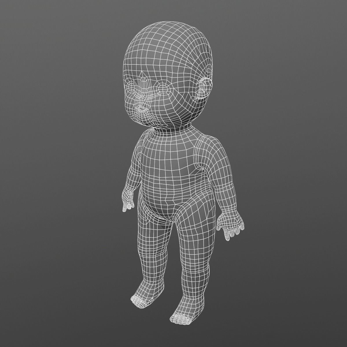 Merocyan Baby Doll model Low-poly 3D model_11