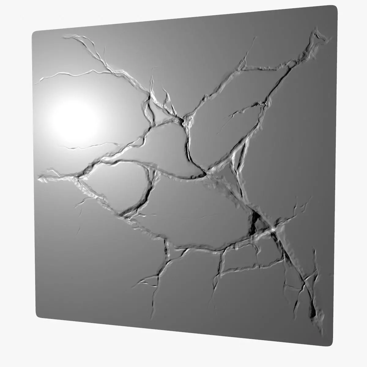 Stone Cracks Sculpted 3D model