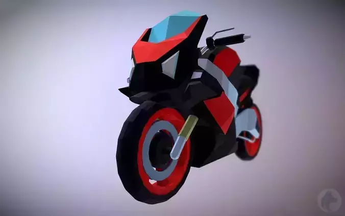 Motorcycle 3D Lowpoly Low-poly 3D model Motorcycle 3D Lowpoly Low-poly 3D model