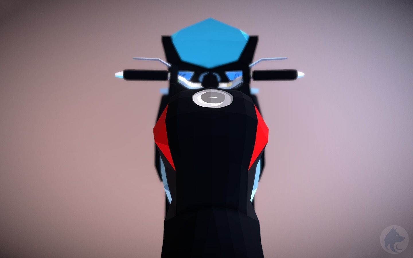 Motorcycle 3D Lowpoly Low-poly 3D model_4