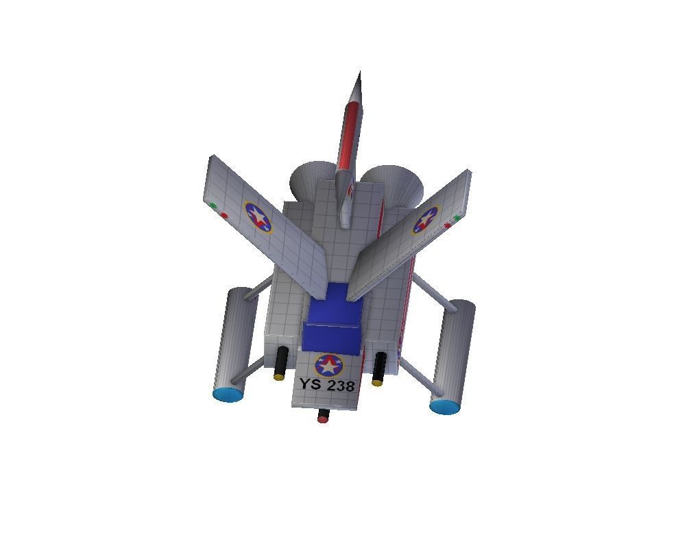 Y-wing Fighter  Low-poly 3D model_1