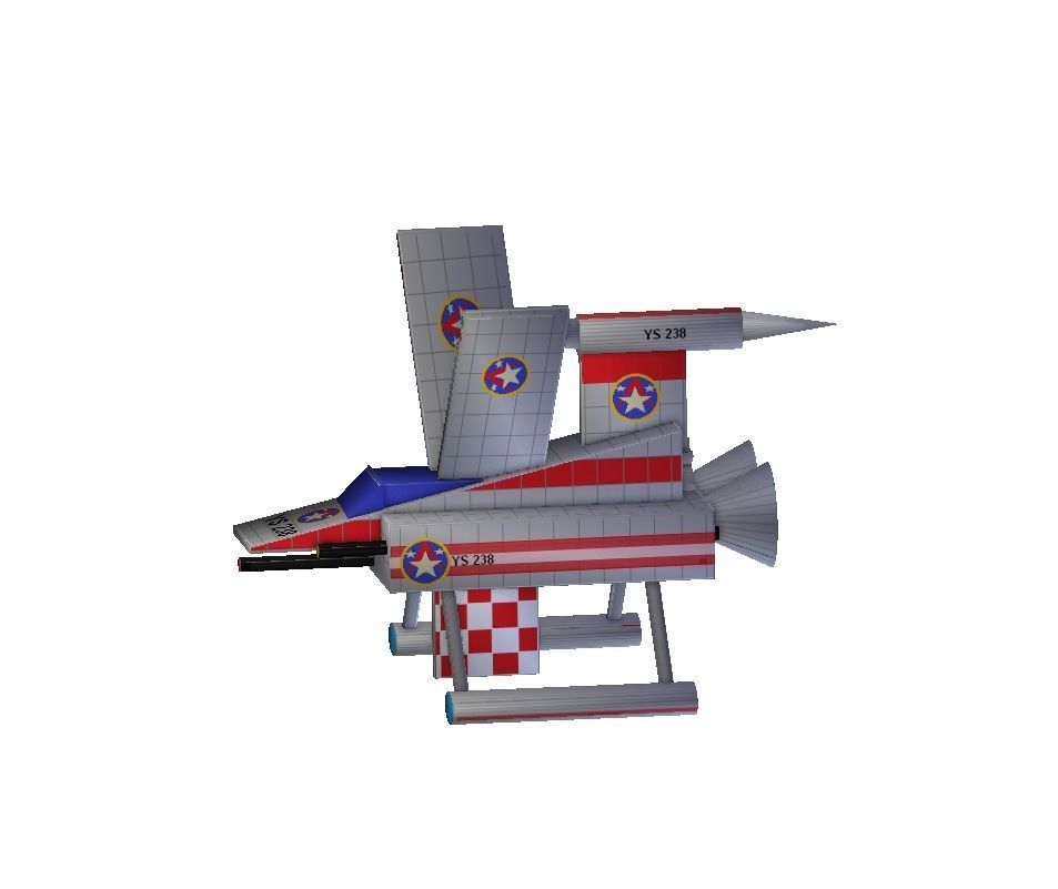 Y-wing Fighter  Low-poly 3D model_2