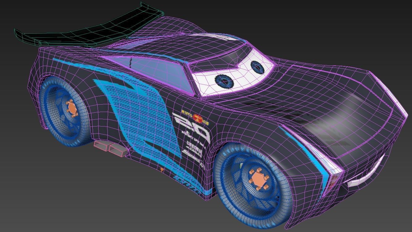 Jackson Storm Cars 3 model Low-poly 3D model_8